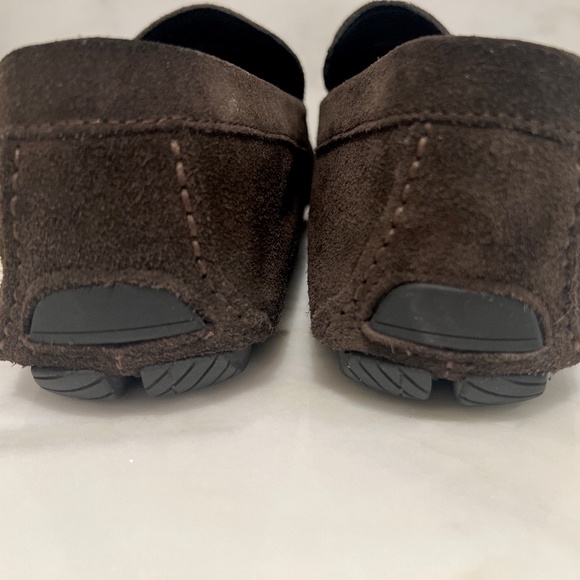 LIKE NEW Class Cavalli Dark Brown Slip-On Suede Logo Plaque Loafers/Driving Moc - Picture 14 of 16